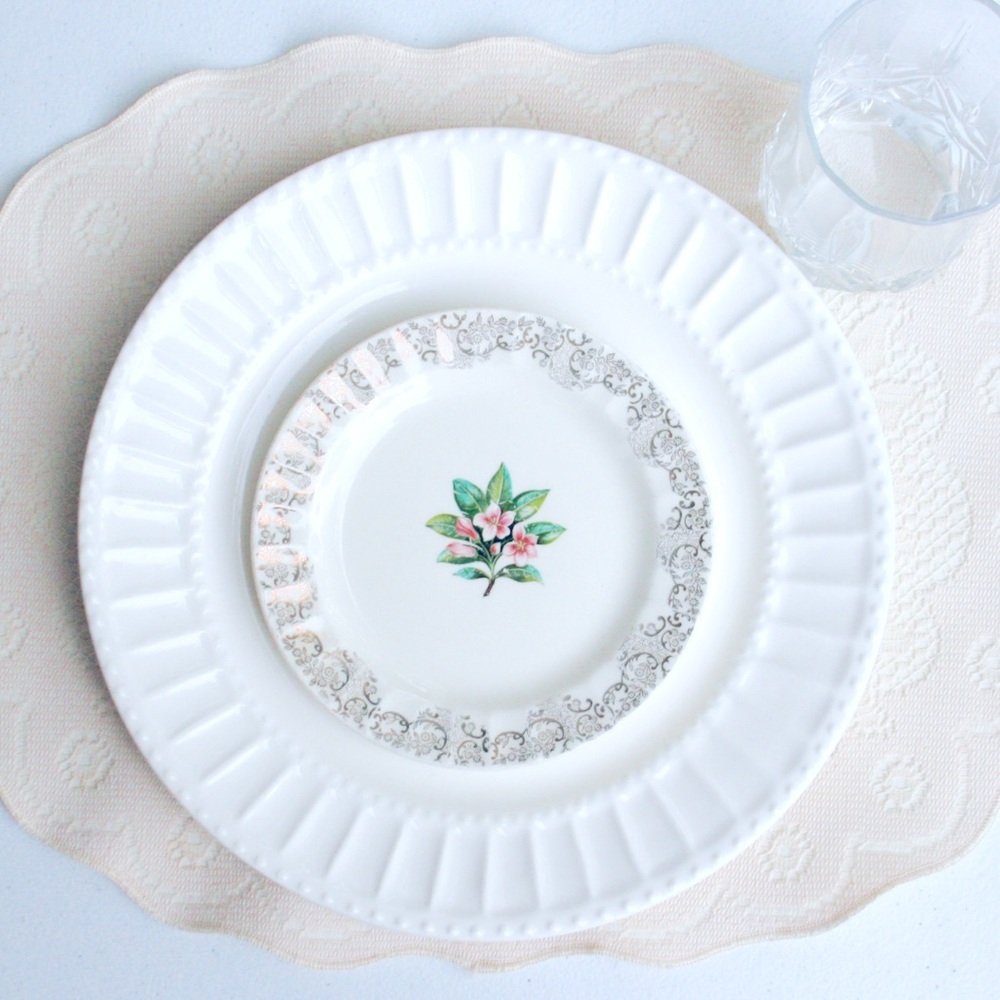 Vintage Floral Trinket Dish